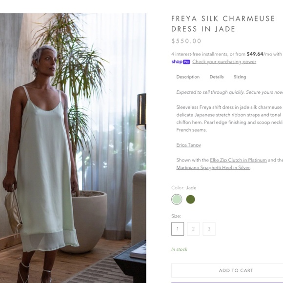 ERICA TANOV Rare Silk Slip Dress Midnight Blue Charmeuse Ribbon Straps 2 - Picture 14 of 16